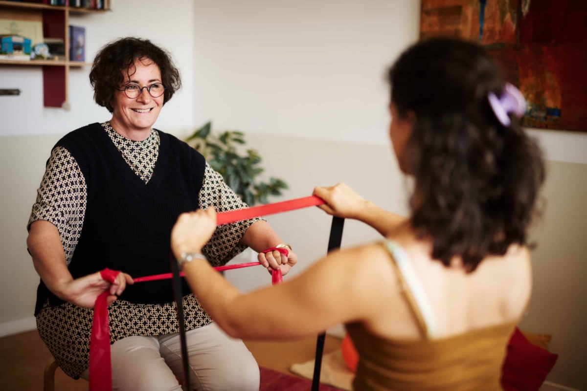 Isabell Sandhöfner in der Therapie